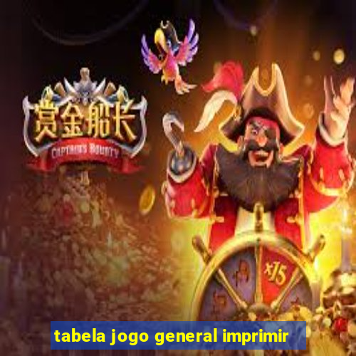 tabela jogo general imprimir